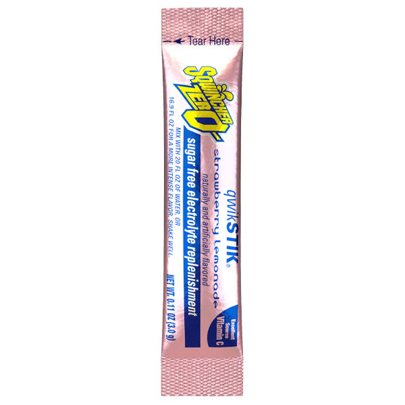 Sqwincher® Qwik Stik® Zero Single Serve, 0.11 oz Packs, 20 oz Yield