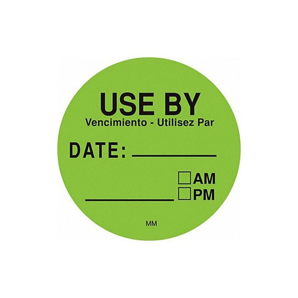 Daymark Use By Label,Green,PK500 112433 Daymark Use By Label,Green,PK500 112433