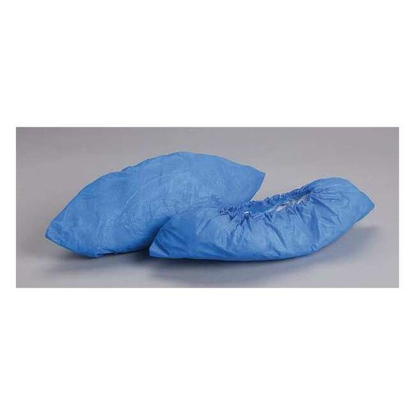 Disposable Shoe Covers, Polyethylene, Blue, Slip Resistant Sole: No ,XL