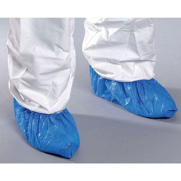 Alpha Pro Tech Disposable Shoe Covers, Polyethylene, Blue, Slip Resistant Sole: No ,XL SH-H1253-B