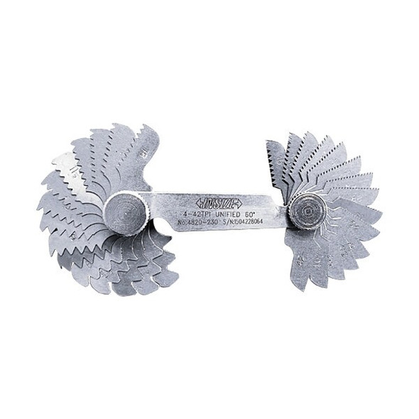 Insize Thread Pitch Gauge Set,Thread Ang 60 deg 4820-230