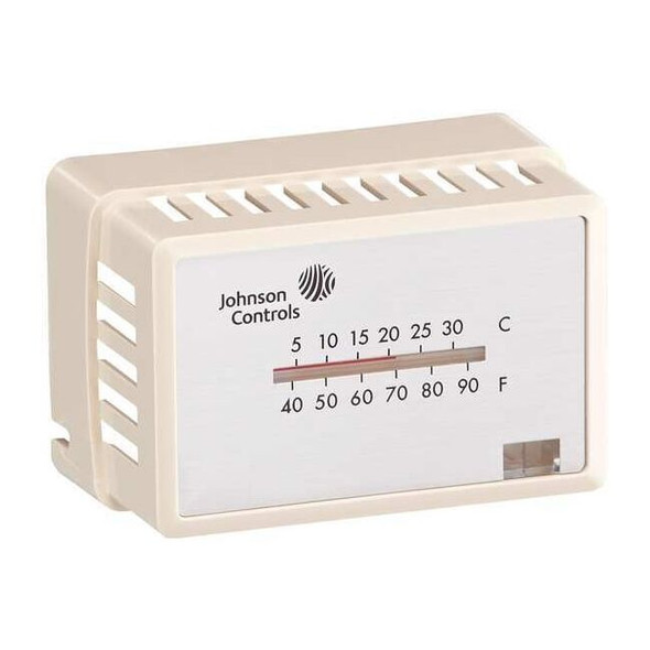 Johnson Controls Tstat Cover,Plast,Horizon,W/Thermometer T-4000-2140