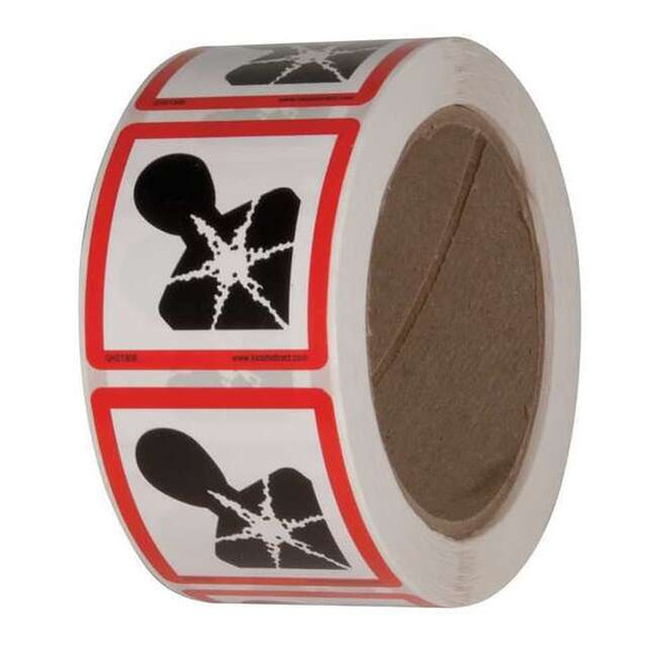 Ghs Safety Safety Label, 2 in. W x 2 in. H, PK500, GHS1308 GHS1308