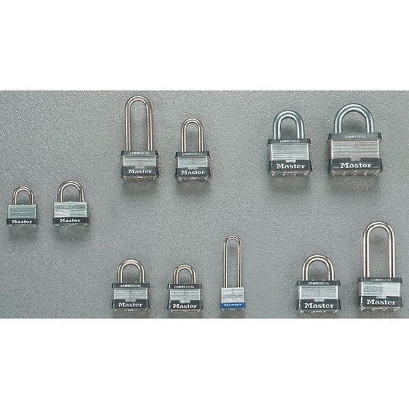 Master Lock Keyed Padlock, 3/4 in,Rectangle,Silver 1KALJ