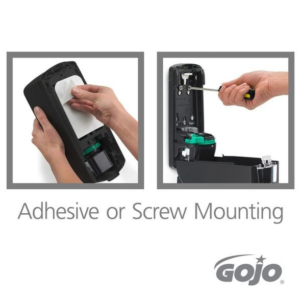 Gojo ADX-7 700mL Foam Soap Dispenser, Push-Style, Chrome-Black 8788-06