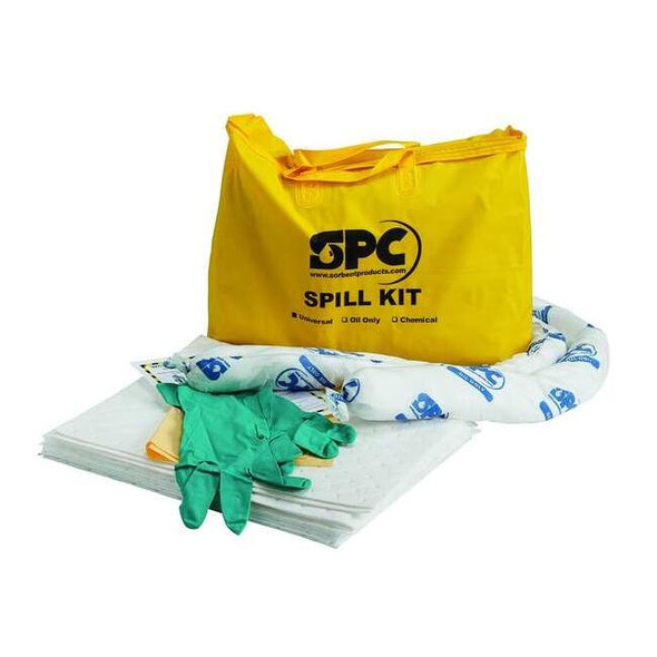 Brady Spill Kit, 5 gal Volume Absorbed per Kit, Bag, Yellow SKO-PP