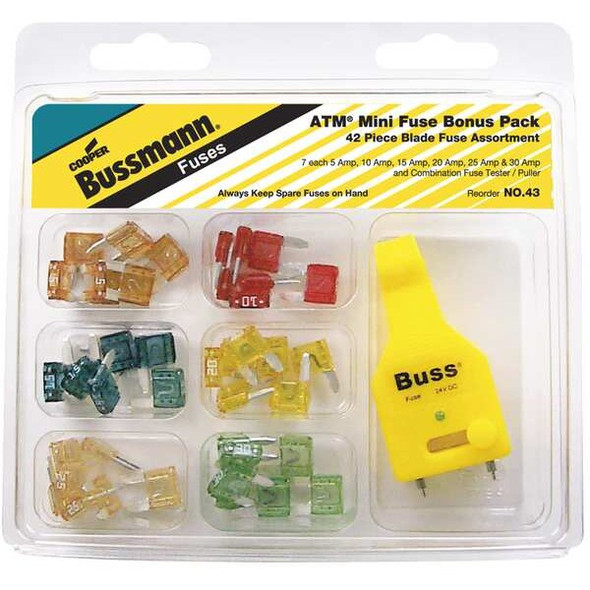 Eaton Bussmann Automotive Blade Fuse Kit,42,ATM Series NO.43