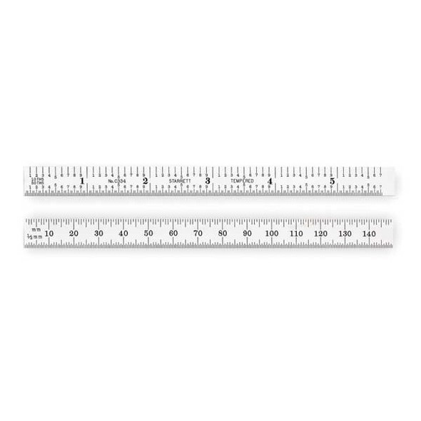 Starrett Steel Rule,Flexible,6 In,Type 34 Grad C334-150
