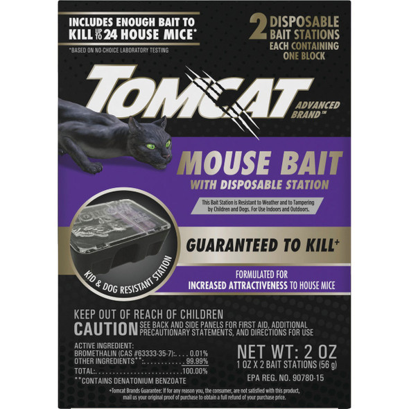 Tomcat Advanced Formula Disposable Mouse Bait Station (2-Pack) 3730805
