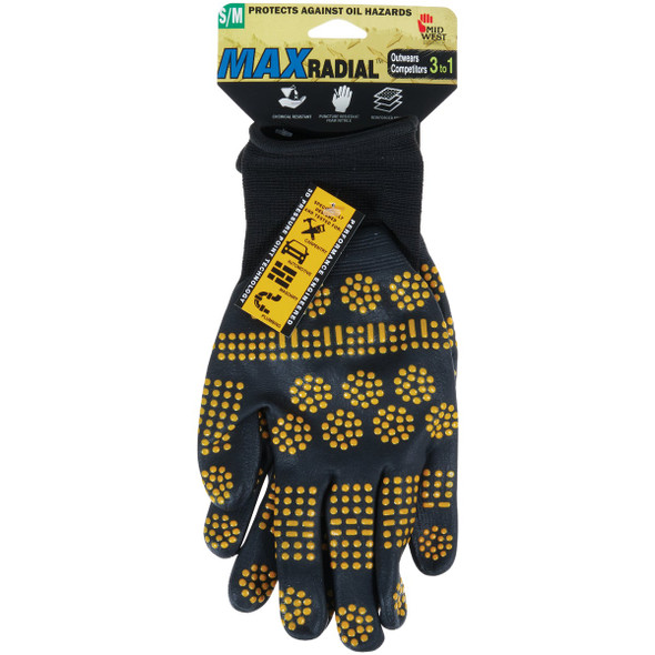 Midwest Gloves & Gear MAX Radial Unisex Small/Medium Nitrile Coated Glove