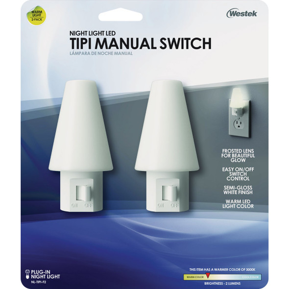 Westek White Plug-In LED Night Light (2-Pack) NL-TIPI-F2 539371