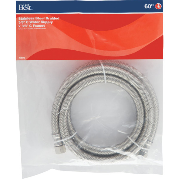Do it Best 3/8 In. C x 3/8 In. C x 60 In. L. Braided Stainless Steel Faucet Supply Line