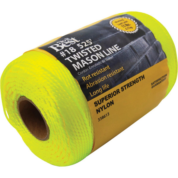Do it Best 525 Ft. Fluorescent Yellow Twisted Nylon Mason Line