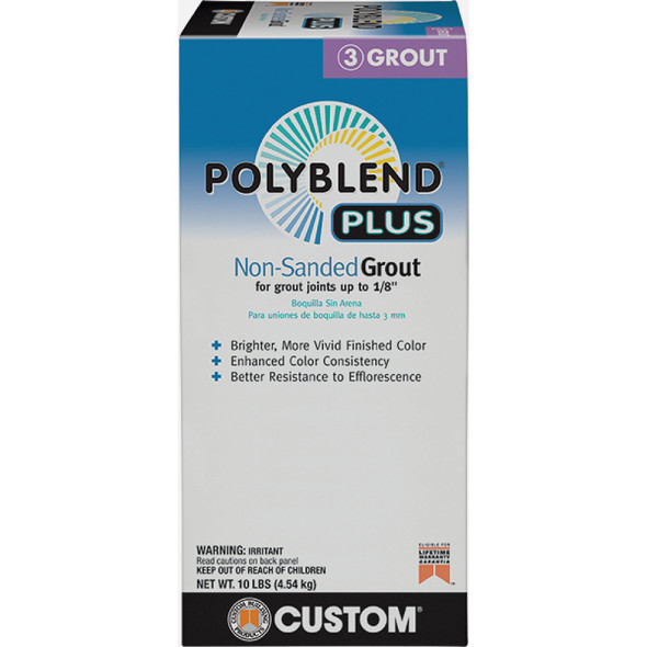 Custom Building Products PolyBlend PLUS 10 Lb. Charcoal Non-Sanded Tile Grout PBPG6010 284134