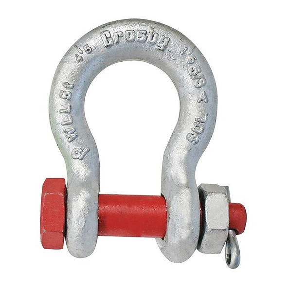 Crosby Anchor Shackle,5/16" Body Sz,Galvanized 1019464