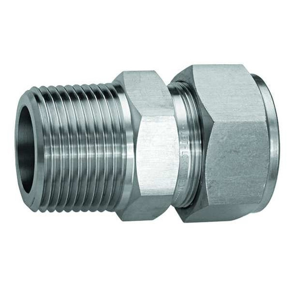 Ham-Let 1/4" x 3/8" Compression x MNPT SS Male Connector 768L   SS 3/8 X 1/4