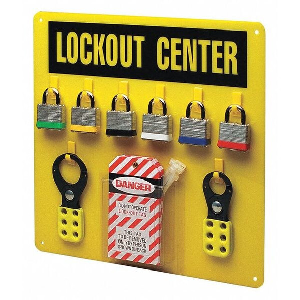 Condor Lockout Station,Black/Yellow,14" H 437R73