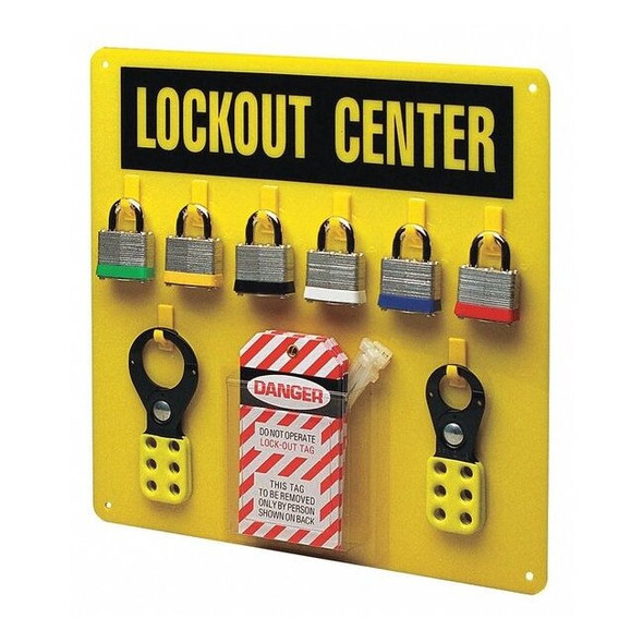 Condor Lockout Station,Black/Yellow,14" H 437R73