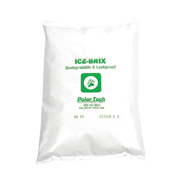 Ice-Brix Poly Pouch, Reuseable, Biodegradable, Leakproof, 24 oz., PK6