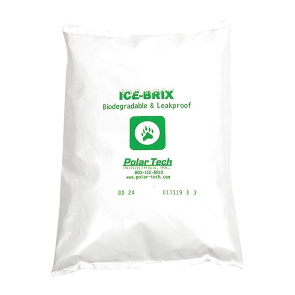 Ice-Brix Poly Pouch, Reuseable, Biodegradable, Leakproof, 24 oz., PK6