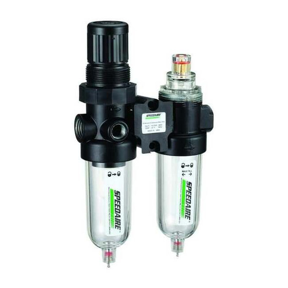 Speedaire Filter Regulator Lubricator, 5 to 125 psi 4ZM04