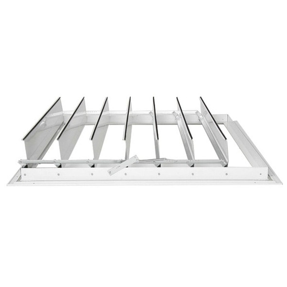 Dayton 36 in Manual Damper, 33 in x 38 in, Aluminum 3HHR5