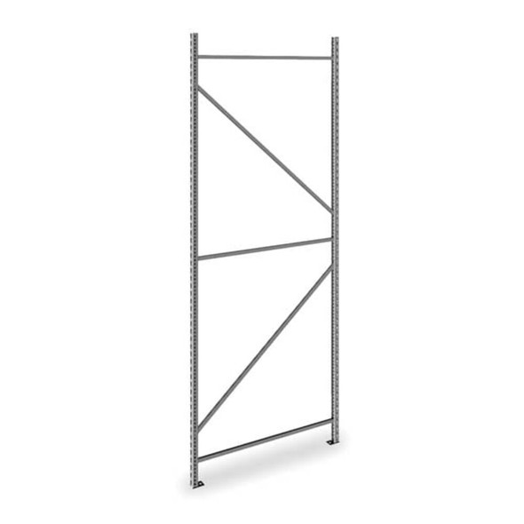 Tennsco Upright Frame, 48 in D, 1 3-4 in W, Gray BUF-48120