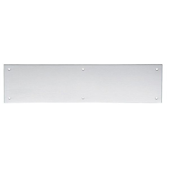 Door Push Plate, Stainless Steel, 15"L x 3.5"W, 0.050" Proj.