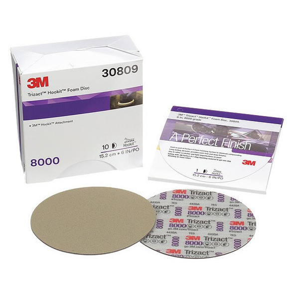 3m Polishing Pad, Foam, 6" Size, Package Quantity: 1 30809