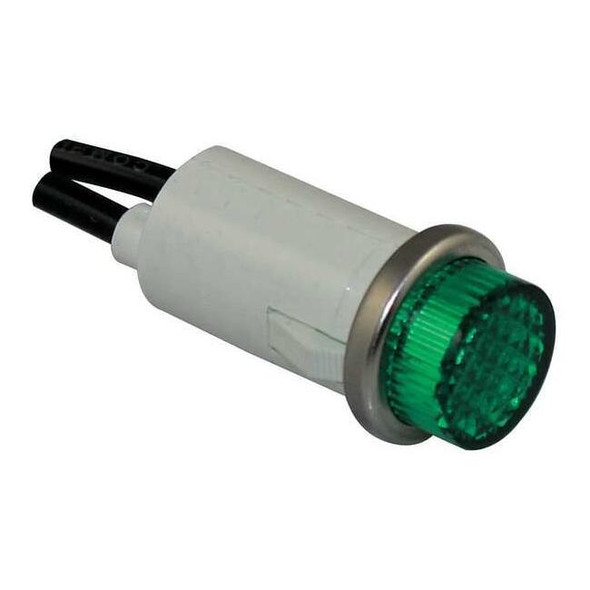Dayton Raised Panel Light, Green, 120 V AC/DC 22NY50