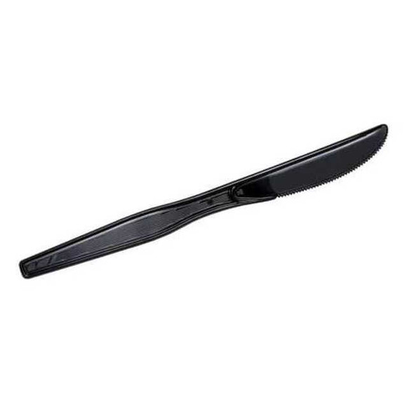 Dixie Disposable Knife, Black, Medium Weight, PK1000 KM517
