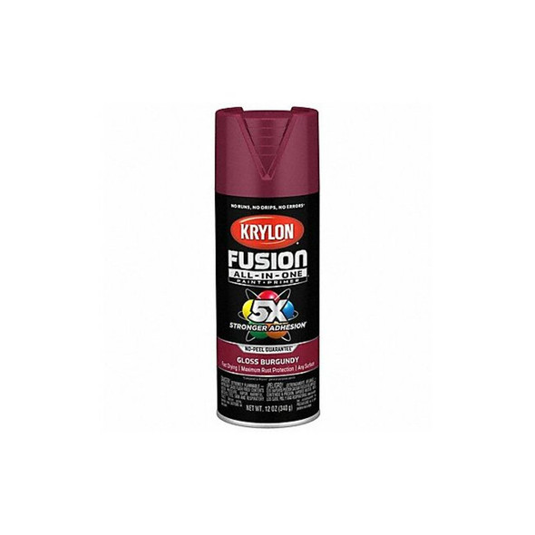 Krylon Rust Preventative Spray Paint, Burgundy, Gloss, Solvent, 12 oz K02704007