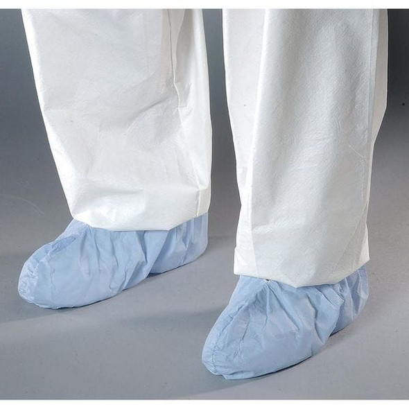 Disposable Shoe Covers, Polyethylene, Polypropylene, Blue, Slip Resistant Sole: Yes ,2XL