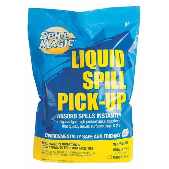 Spill Magic Loose Sorbent, 4 gal, Universal, White 97115