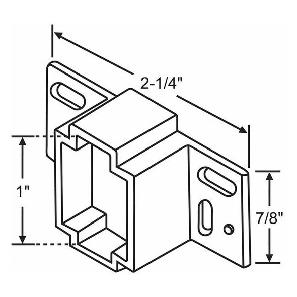 Manufacturer Varies Drawer Bracket, 1/4 in H, 2 1/4 in L 45-16