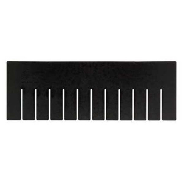 Plastic Divider, Black, 15 1/4 in L, 5 1/2 in H, 6 PK