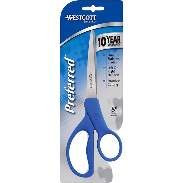 Westcott Scissors,Right or Left Hand,8 In. L 41218