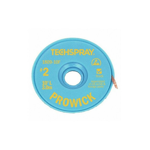 Techspray Pro Wick Yellow No 2 Braid - AS 1809-10F