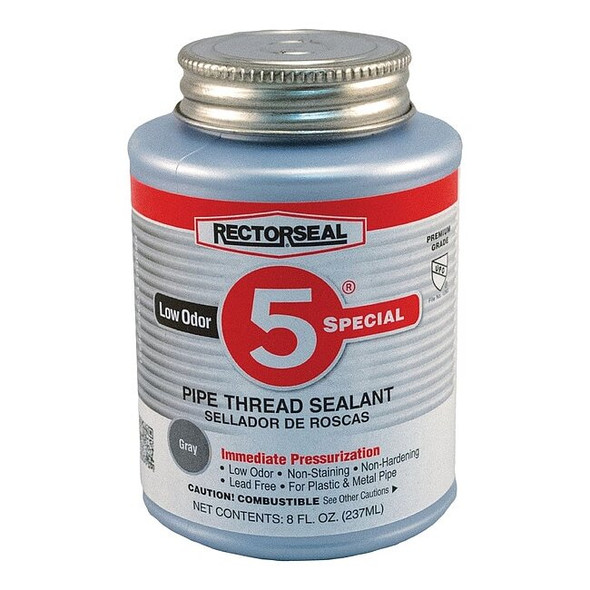 Rectorseal Pipe Thread Sealant No. 5 Low Odor, Gray 26551