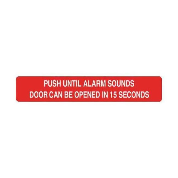 Detex Peel and Stick Door Warning Sign,23"L ECL-395