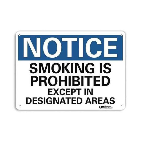 Notice Sign, 7" H, 10" W, Plastic, Vertical Rectangle, English, U5-1522-NP_10X7