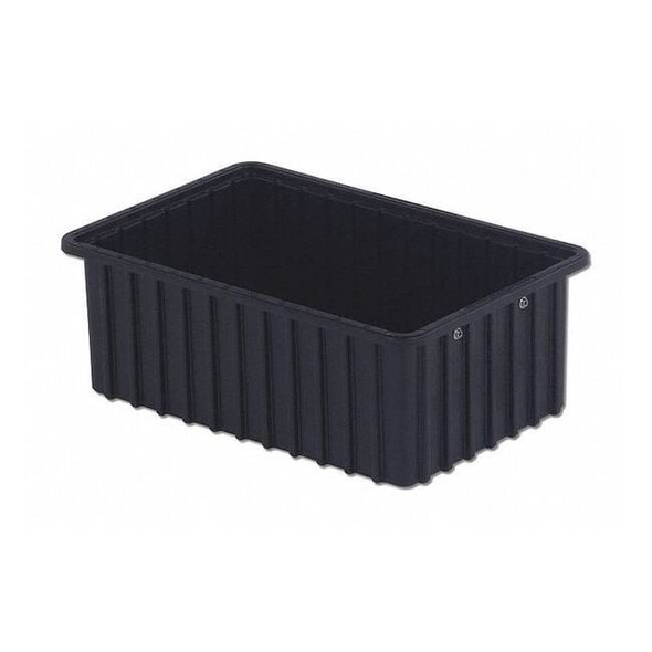 Polyethylene, Divider Box, Black, 16 1/2 in L, 6 in H