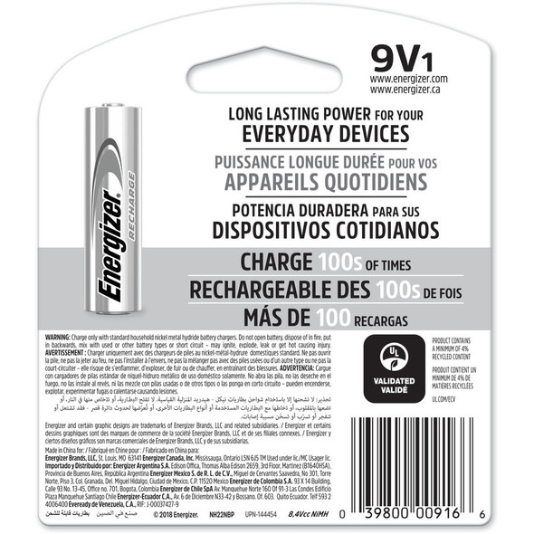 Energizer Recharge Battery NH22NBP