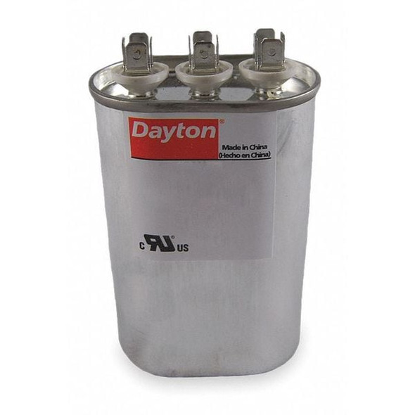 Dayton Motor Dual Run Cap,30/5 MFD,370V,Oval 2MDX7