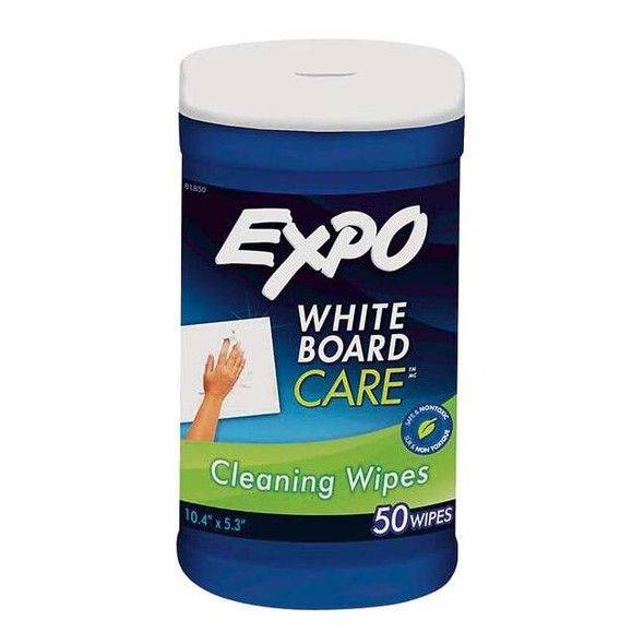 Expo Dry Erase Board Cleaning Wipes,6x9",PK50 81850A