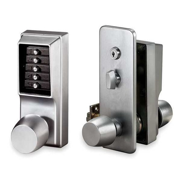 Simplex Push Button Lock,Entry,Satin Chrome 1031-26D-41
