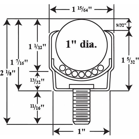 Ashland Conveyor Ball Transfer,Threaded,1In Ball Dia BT S 5/16-18 1DIA 150 CS/CS