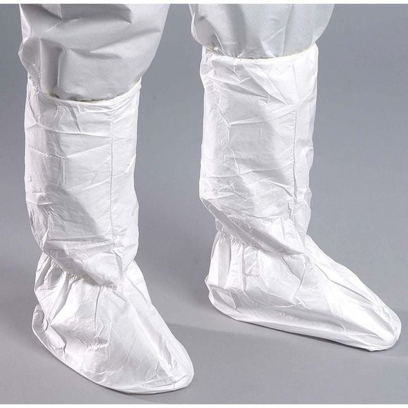 Disposable Boot Covers, Microbreathe, White, Slip Resistant Sole: Yes ,Universal