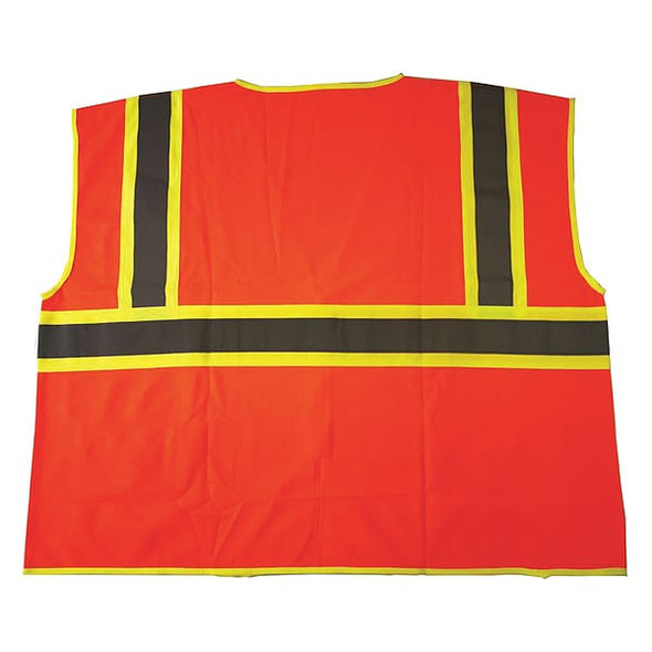 Condor High Visibility Vest,Orange/Red,2XL 53YM44