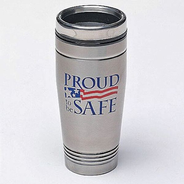 Quality Resource Group Travel Mug,Proud To Be Safe,18 oz. 3771